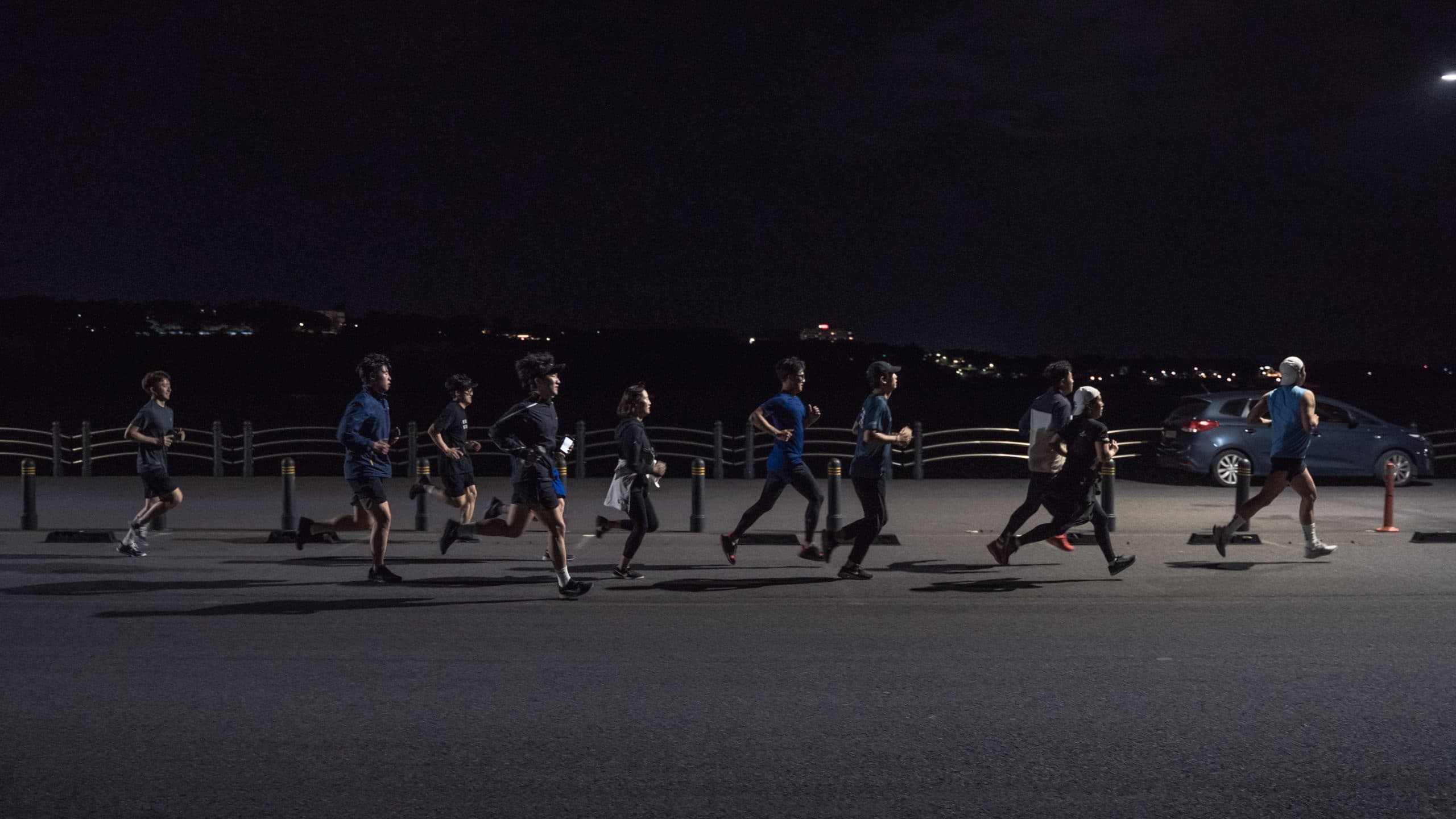 Seogwipo RC Running Together on the Shores of Jeju Island